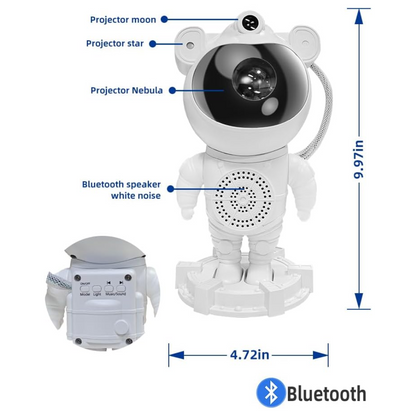 Astronauta Proyector Estelar y Parlante Bluetooth